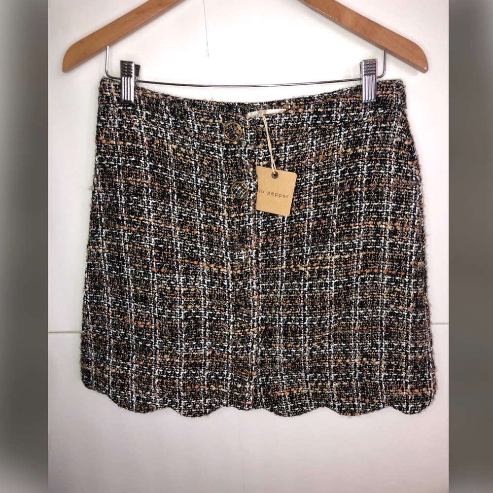 NEW Blu Pepper Tweed Skirt